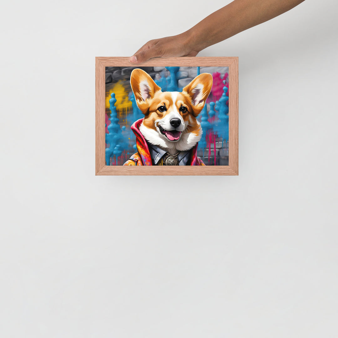 Pembroke Welsh Corgi- Framed photo paper poster v5