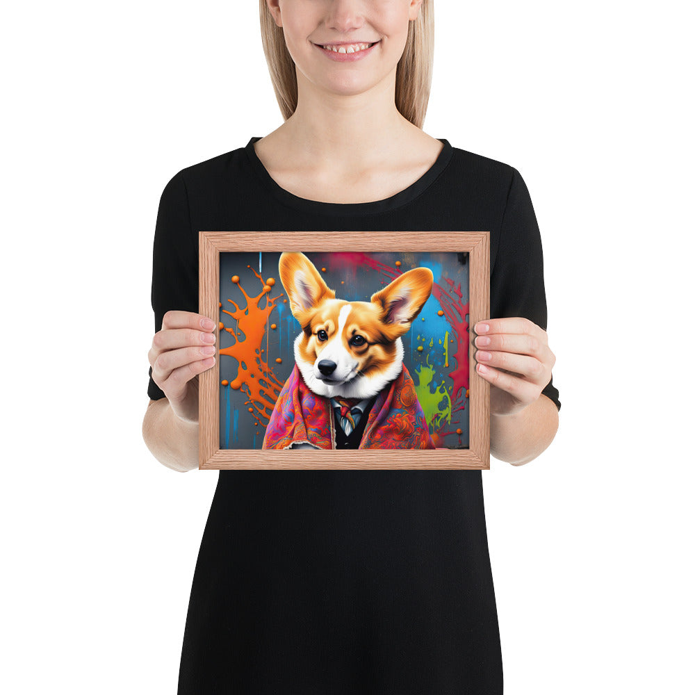 Pembroke Welsh Corgi- Framed photo paper poster v3