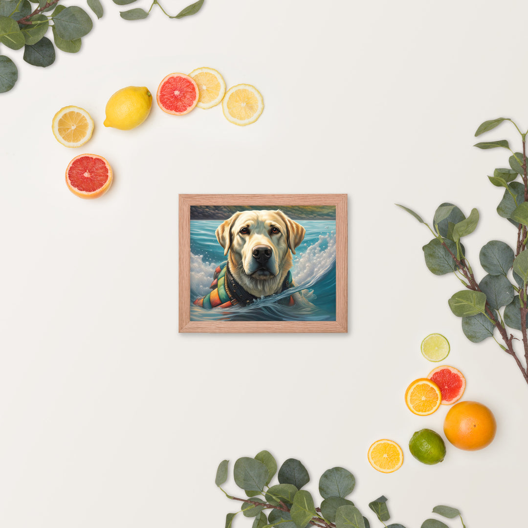 Framed photo paper poster-Labrador Retriever V4