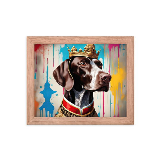 German Shorthaired Pointer- Framed photo paper poster