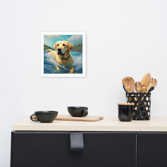 Framed photo paper poster-Labrador Retriever V2