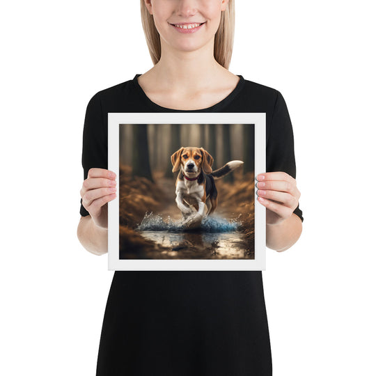 Beagle- Framed photo paper poster v3