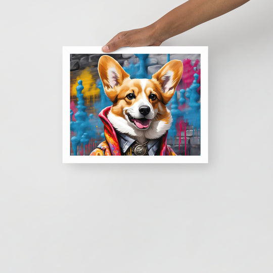 Pembroke Welsh Corgi- Framed photo paper poster v5