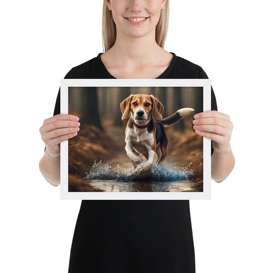 Beagle- Framed photo paper poster v3