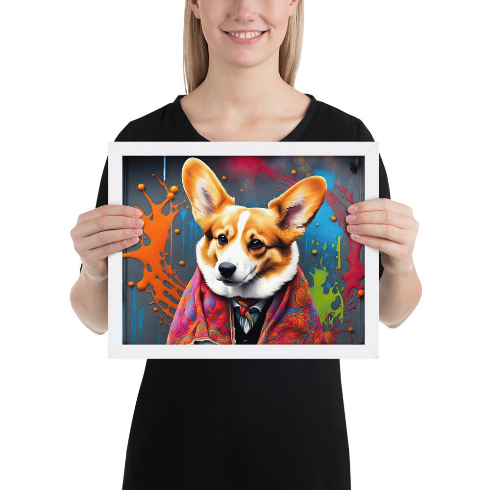 Pembroke Welsh Corgi- Framed photo paper poster v3