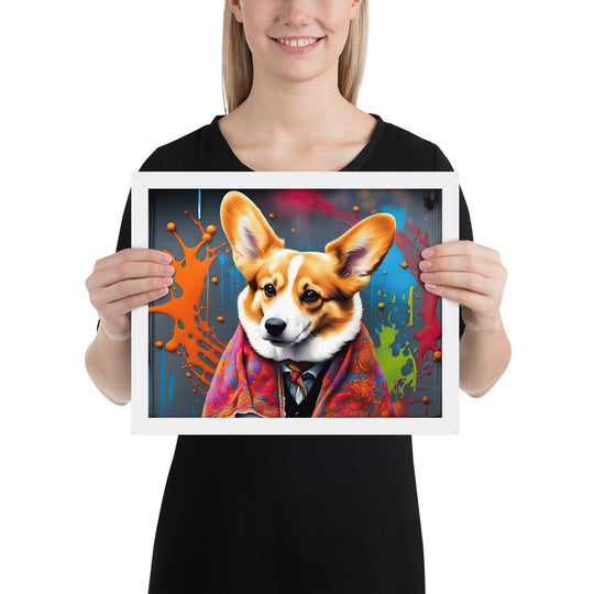 Pembroke Welsh Corgi- Framed photo paper poster v3