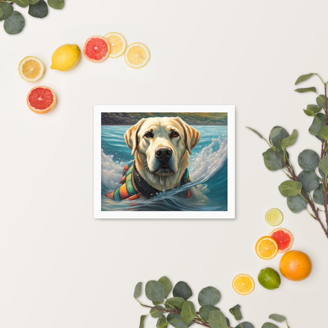 Framed photo paper poster-Labrador Retriever V4