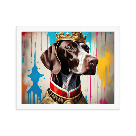 German Shorthaired Pointer- Framed photo paper poster