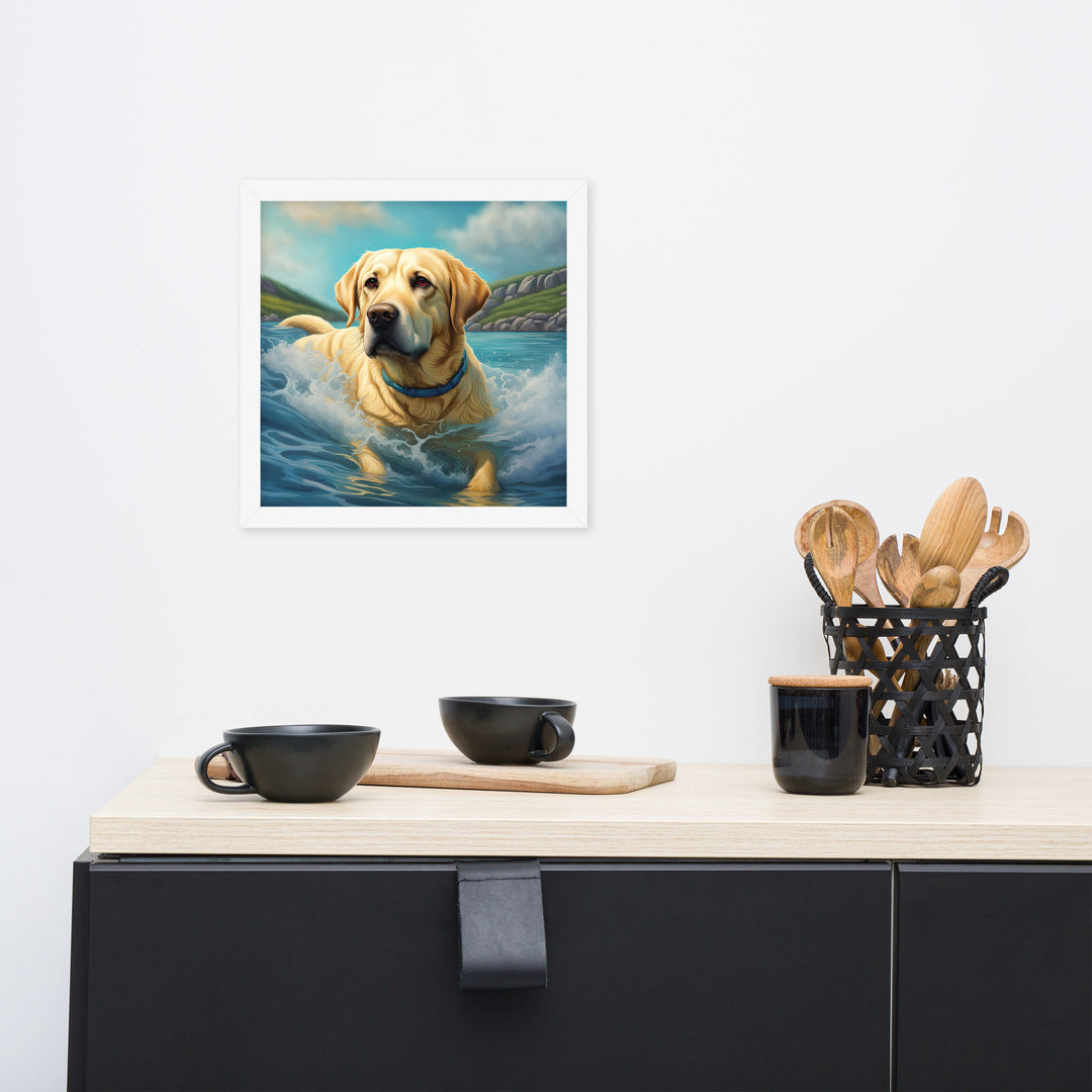 Framed photo paper poster-Labrador Retriever V2