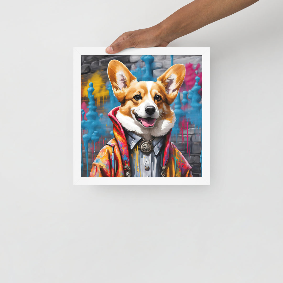 Pembroke Welsh Corgi- Framed photo paper poster v5
