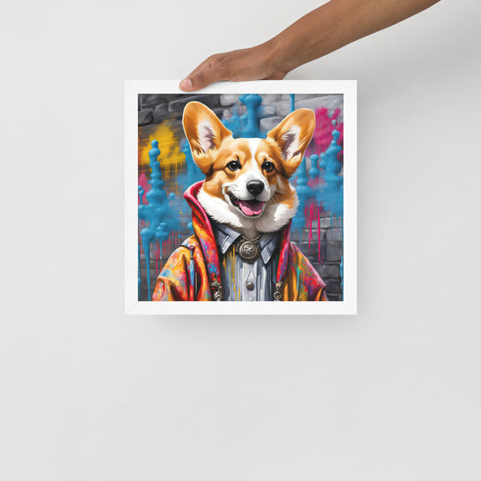 Pembroke Welsh Corgi- Framed photo paper poster v5