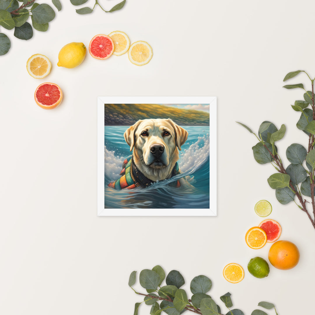 Framed photo paper poster-Labrador Retriever V4