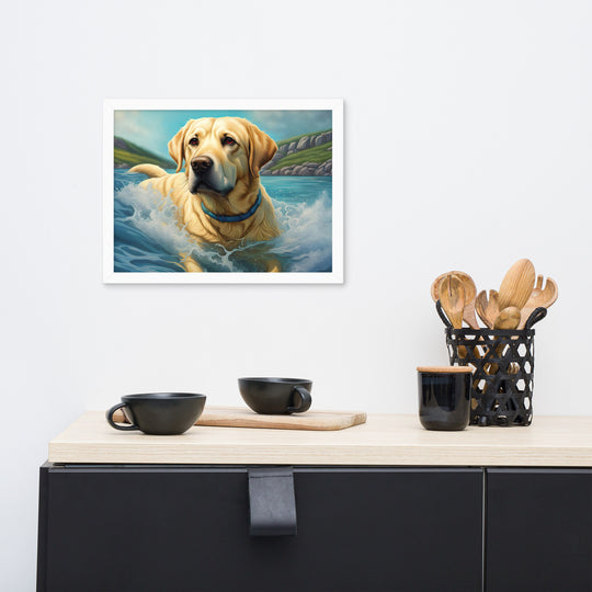 Framed photo paper poster-Labrador Retriever V2