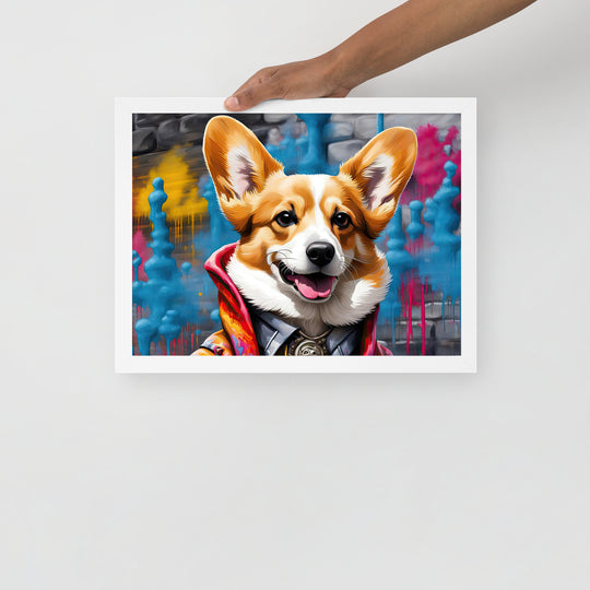 Pembroke Welsh Corgi- Framed photo paper poster v5