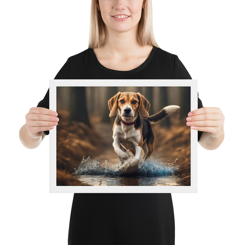 Beagle- Framed photo paper poster v3