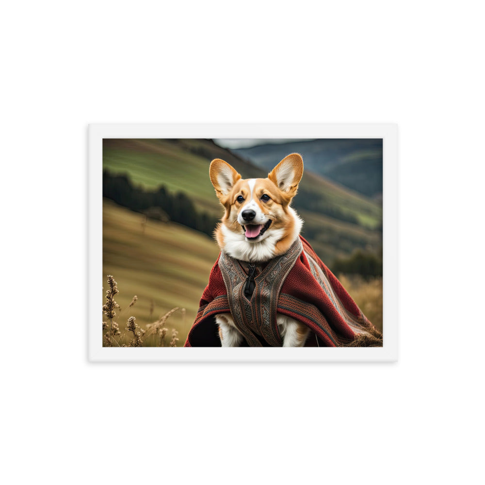 Pembroke Welsh Corgi- Framed photo paper poster v4