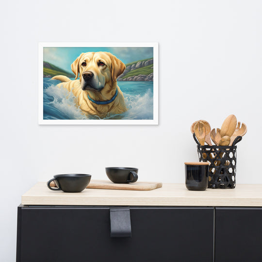 Framed photo paper poster-Labrador Retriever V2