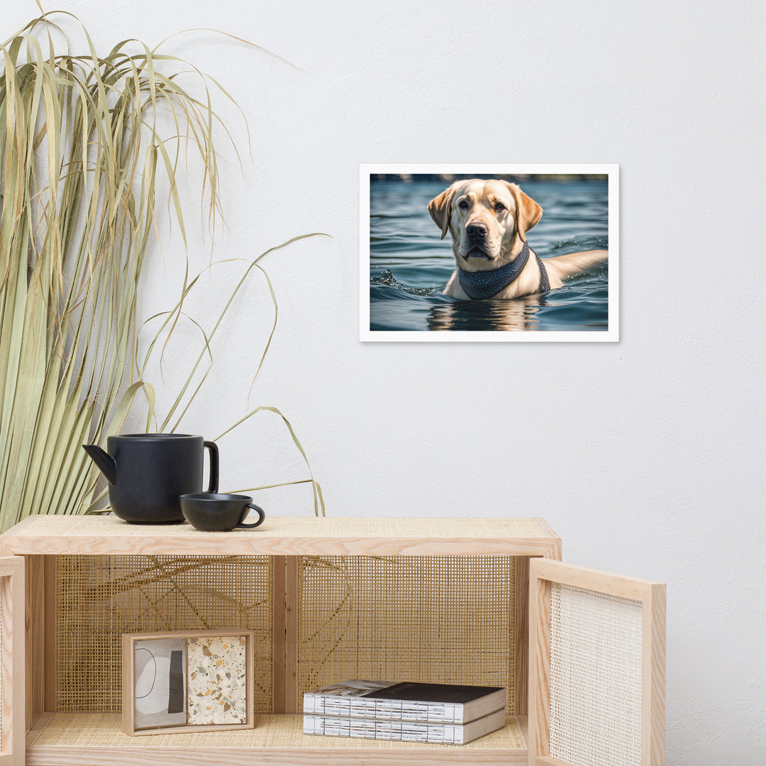 Framed photo paper poster-Labrador Retriever V3