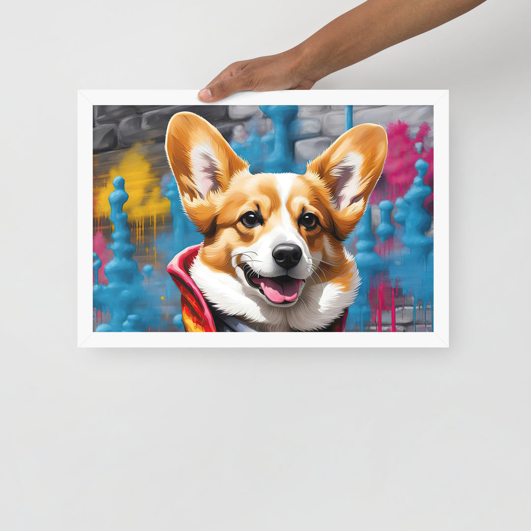 Pembroke Welsh Corgi- Framed photo paper poster v5