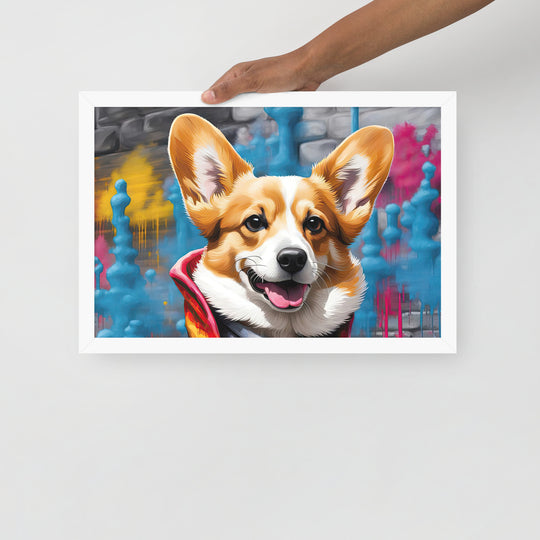 Pembroke Welsh Corgi- Framed photo paper poster v5