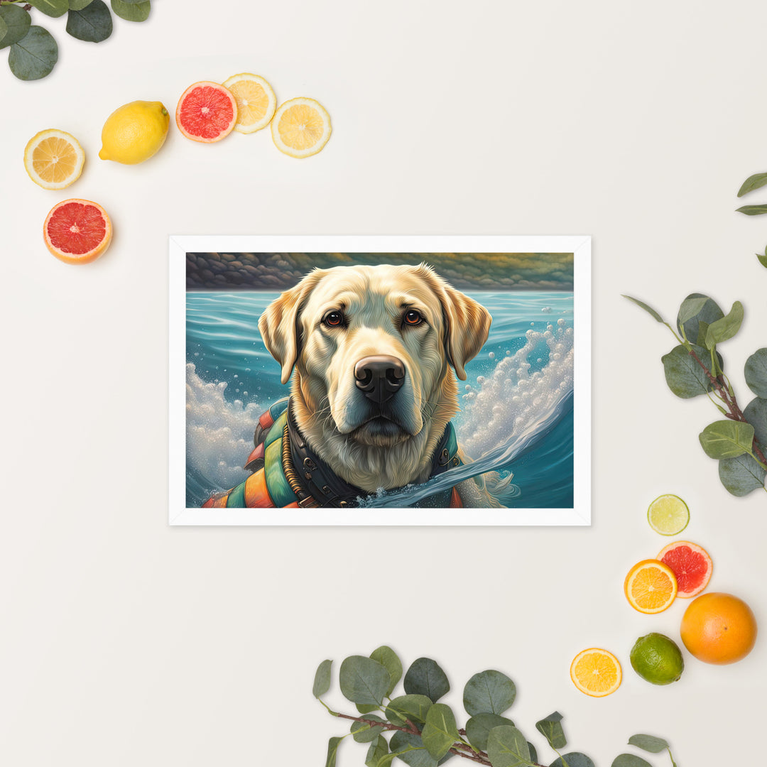 Framed photo paper poster-Labrador Retriever V4