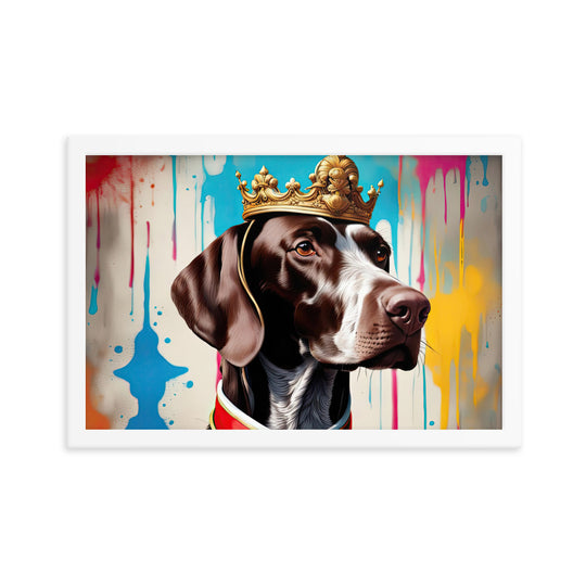 German Shorthaired Pointer- Framed photo paper poster