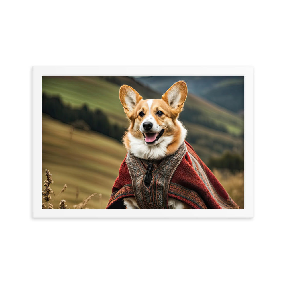 Pembroke Welsh Corgi- Framed photo paper poster v4