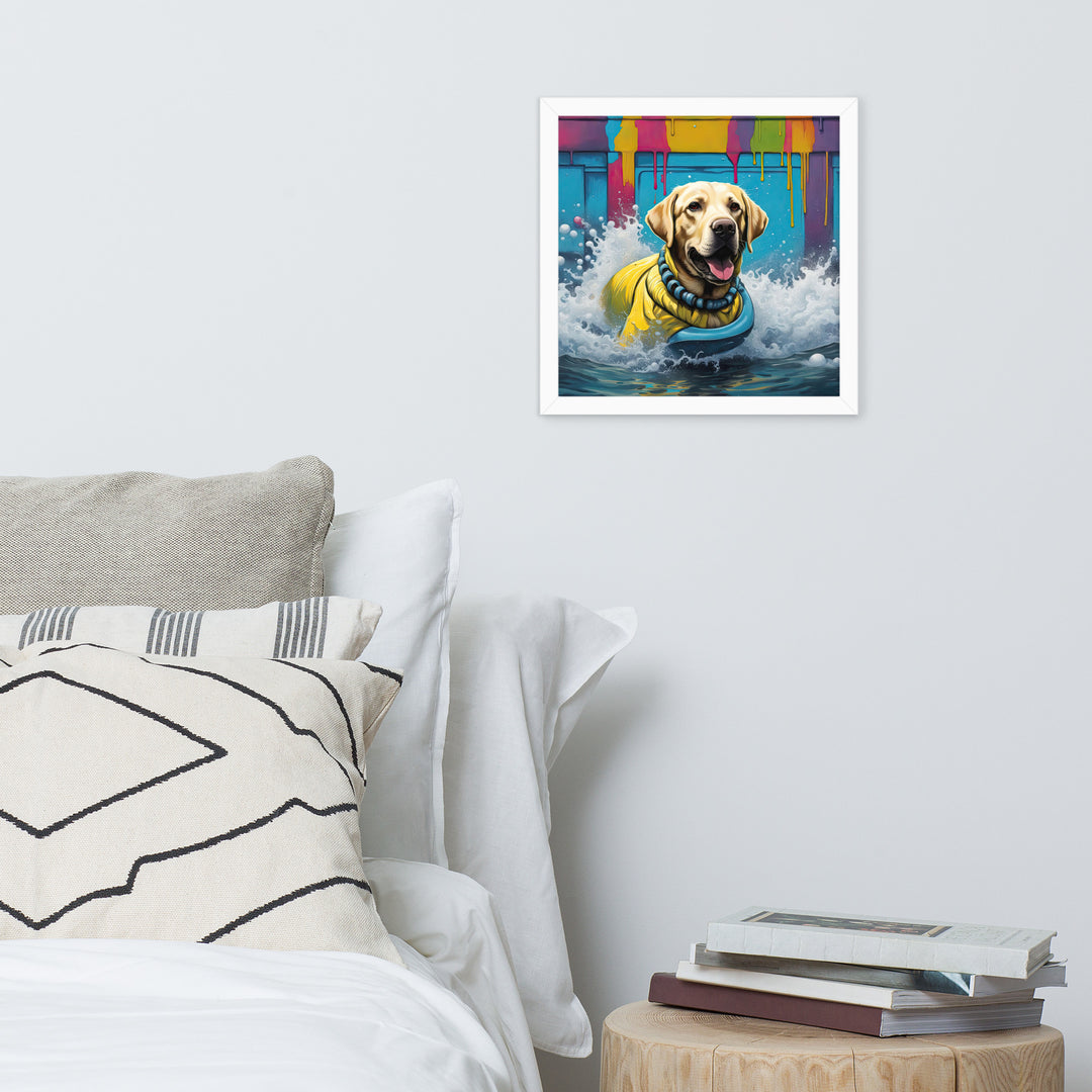 Framed photo paper poster-Labrador Retriever