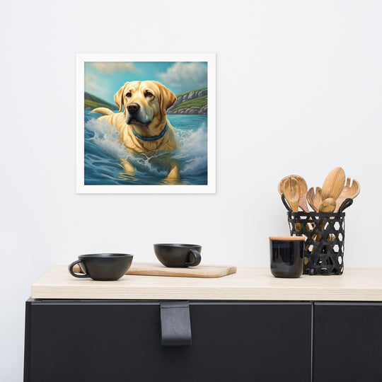 Framed photo paper poster-Labrador Retriever V2