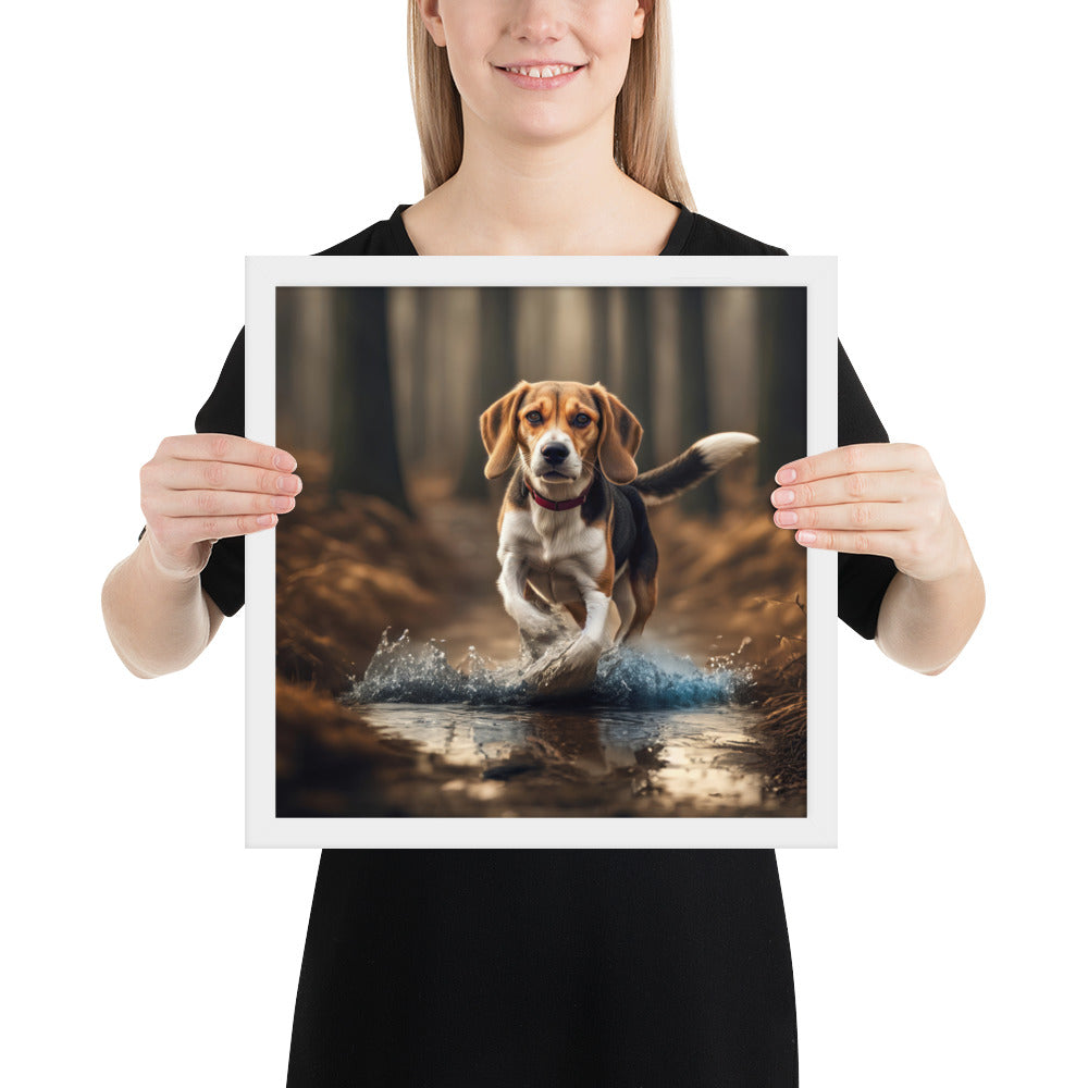 Beagle- Framed photo paper poster v3