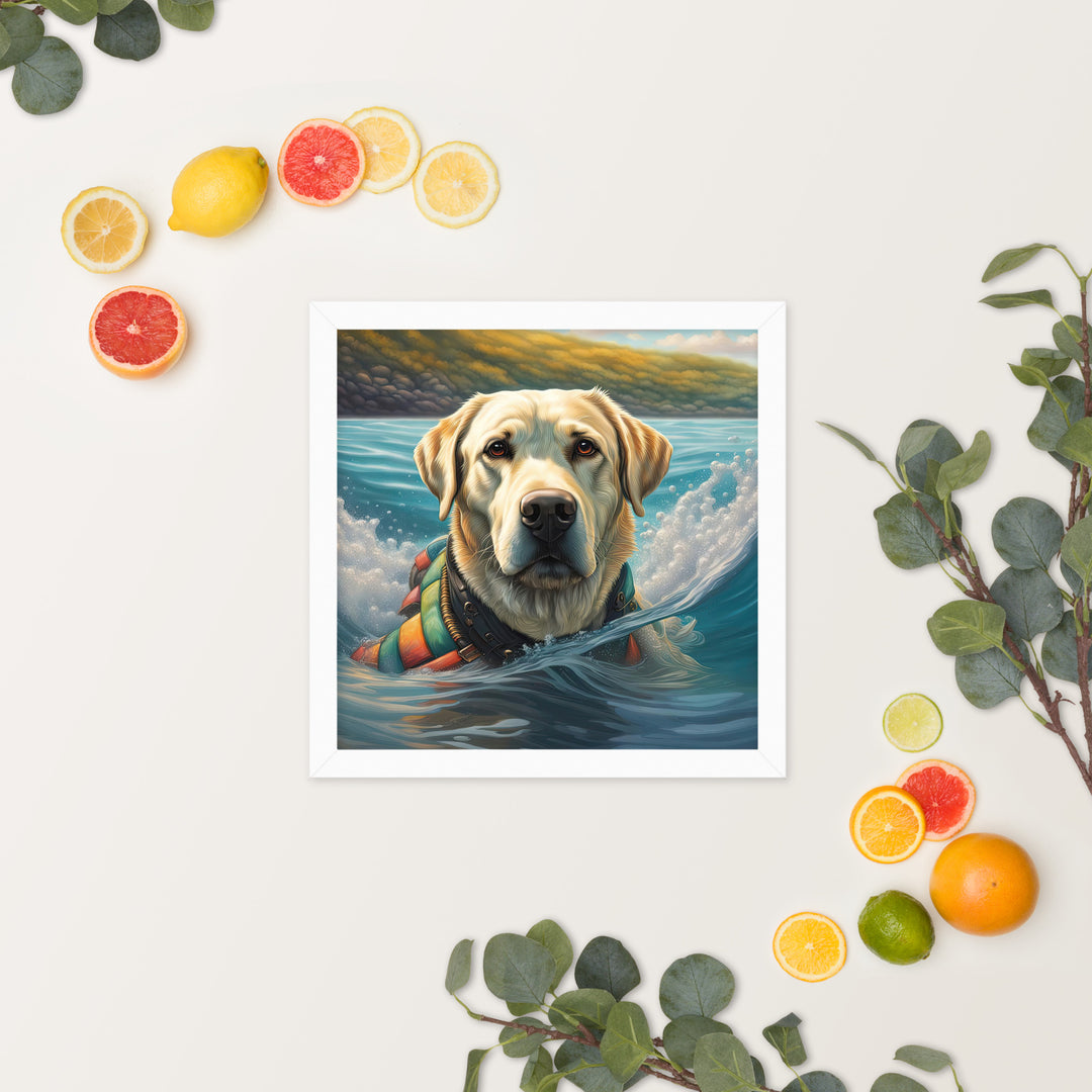 Framed photo paper poster-Labrador Retriever V4