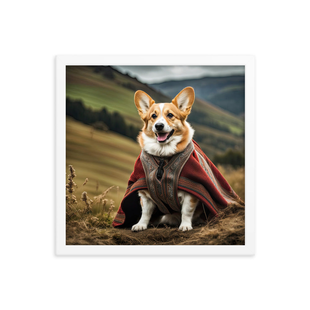 Pembroke Welsh Corgi- Framed photo paper poster v4