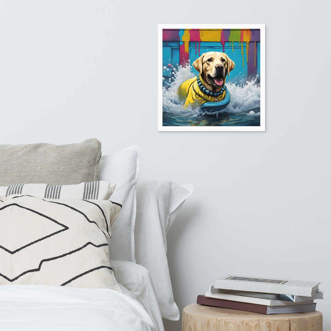 Framed photo paper poster-Labrador Retriever