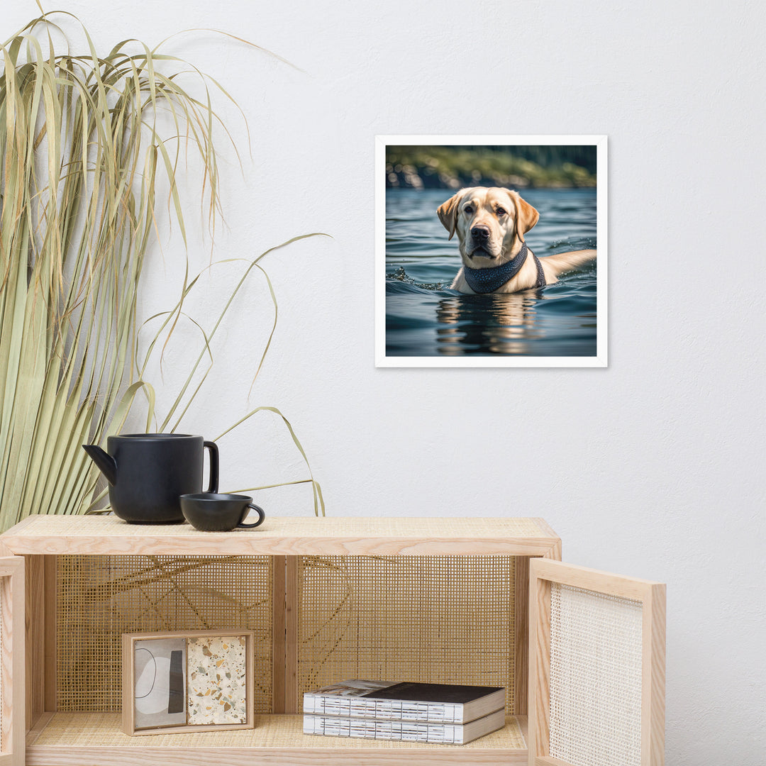 Framed photo paper poster-Labrador Retriever V3