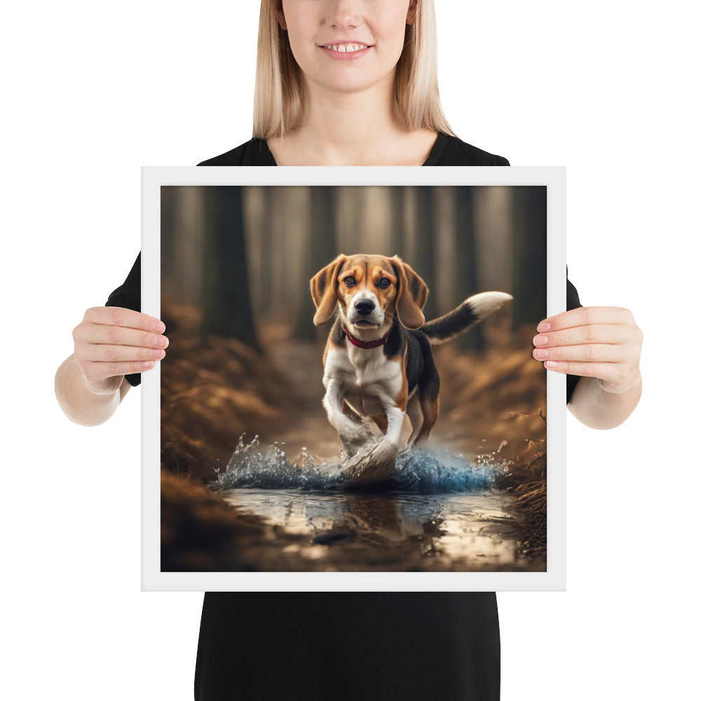 Beagle- Framed photo paper poster v3