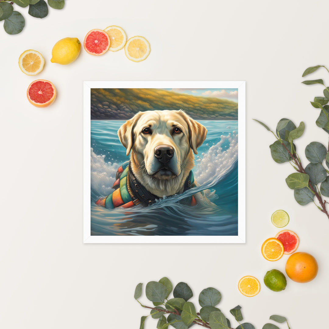 Framed photo paper poster-Labrador Retriever V4