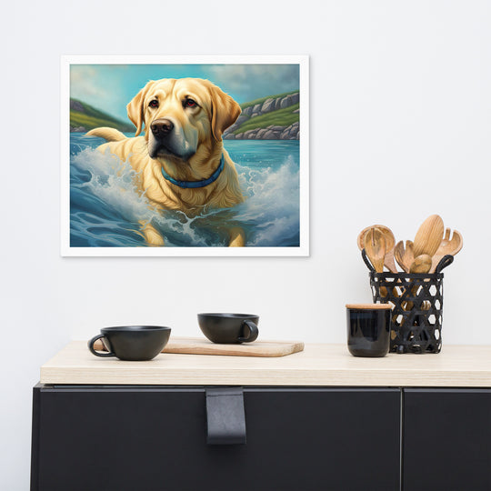 Framed photo paper poster-Labrador Retriever V2