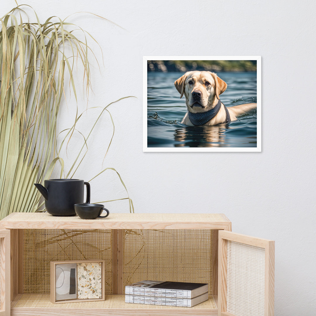 Framed photo paper poster-Labrador Retriever V3