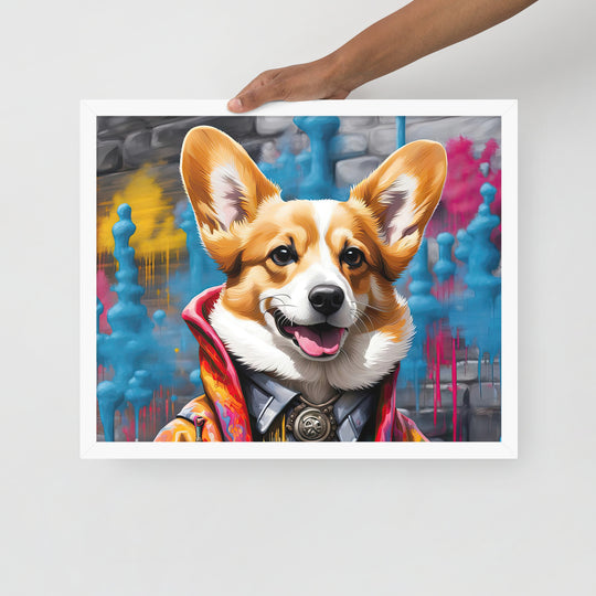 Pembroke Welsh Corgi- Framed photo paper poster v5
