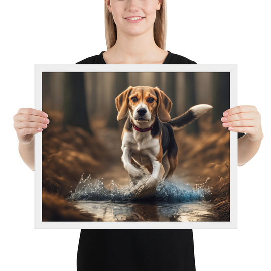 Beagle- Framed photo paper poster v3