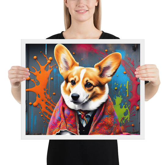 Pembroke Welsh Corgi- Framed photo paper poster v3