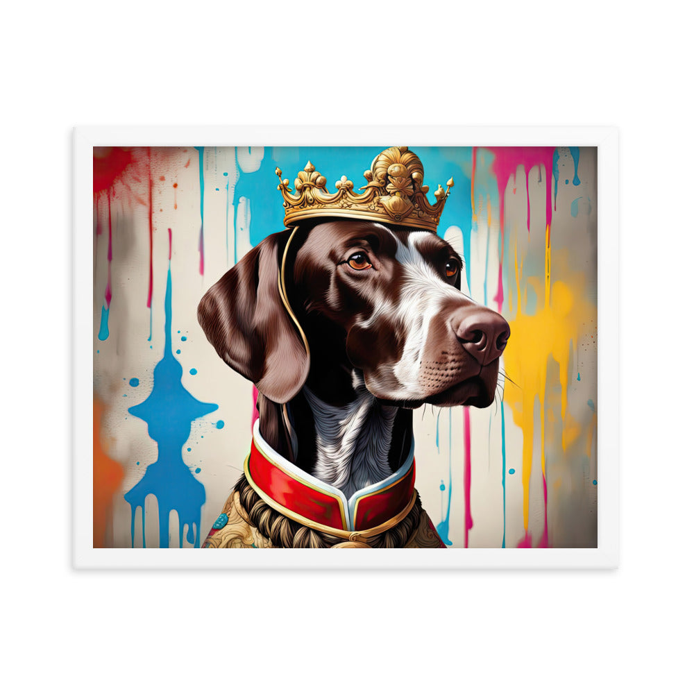 German Shorthaired Pointer- Framed photo paper poster