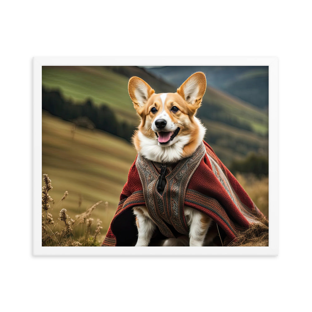 Pembroke Welsh Corgi- Framed photo paper poster v4