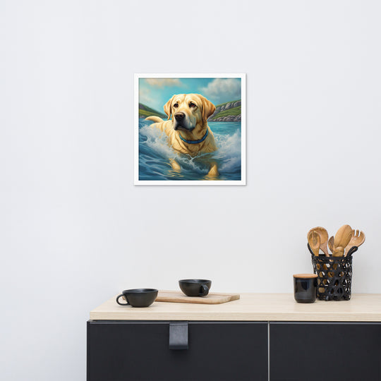 Framed photo paper poster-Labrador Retriever V2