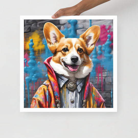 Pembroke Welsh Corgi- Framed photo paper poster v5
