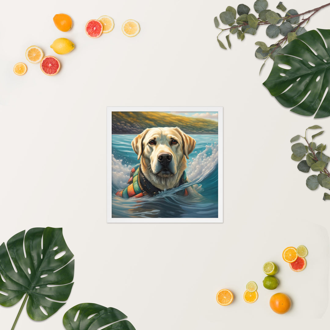 Framed photo paper poster-Labrador Retriever V4