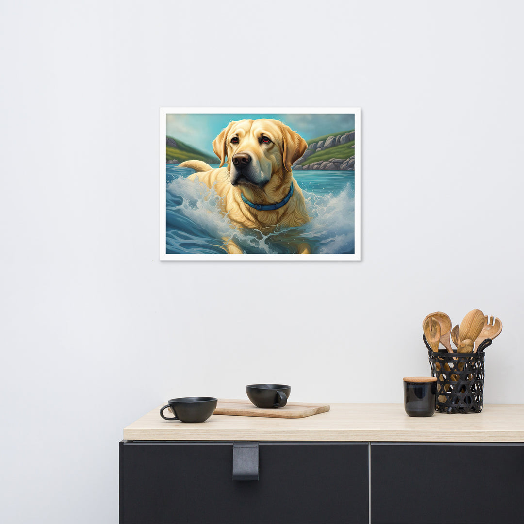 Framed photo paper poster-Labrador Retriever V2