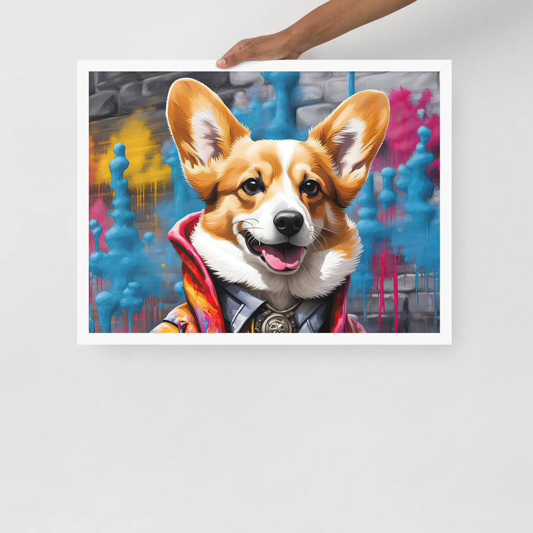 Pembroke Welsh Corgi- Framed photo paper poster v5