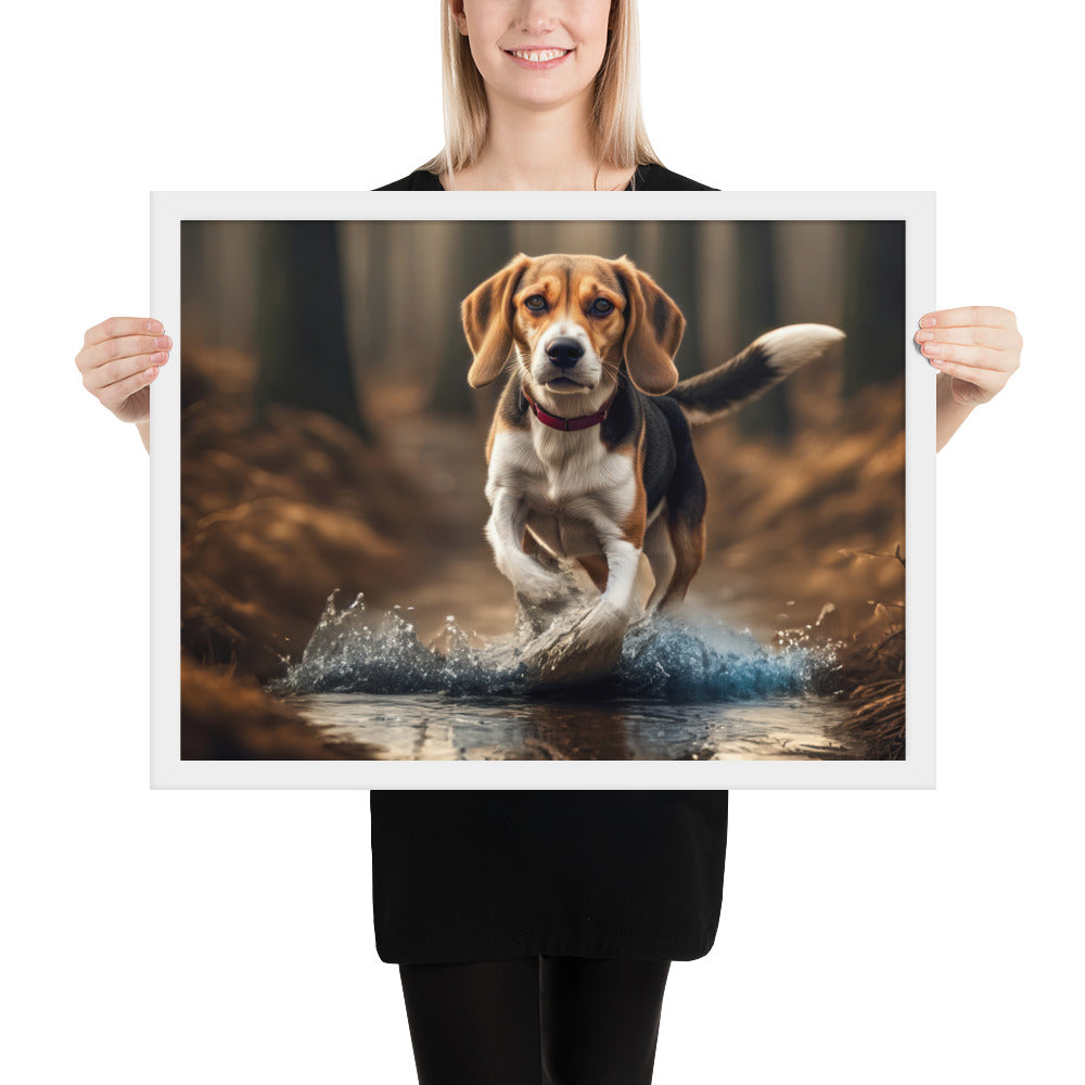 Beagle- Framed photo paper poster v3