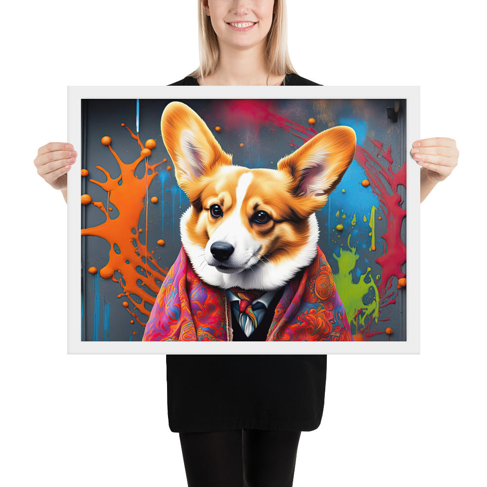 Pembroke Welsh Corgi- Framed photo paper poster v3